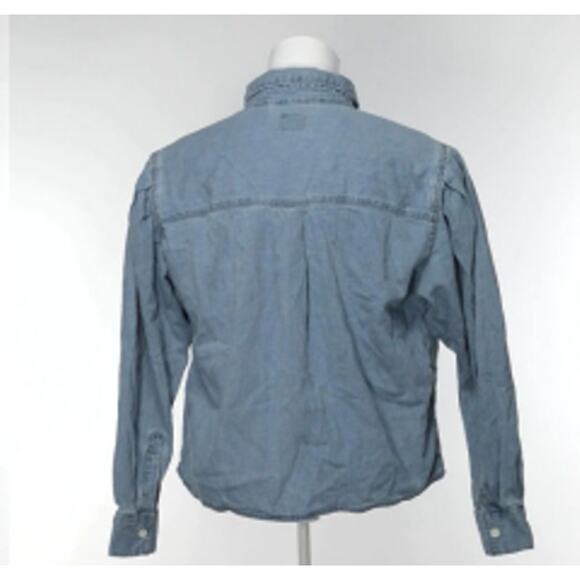 Levi's Button Down Collared Long Sleeve Top Blue XS - Picture 4 of 5